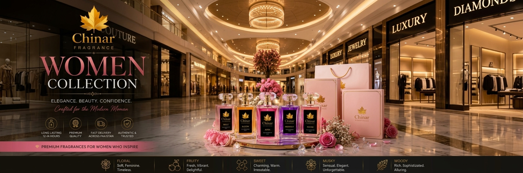 Chinar Fragrances Women's Collection Banner